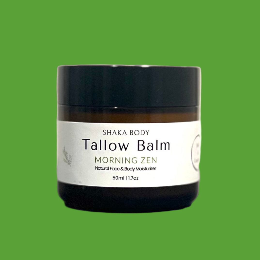 Tallow Balm: Morning Zen Natural Moisturizer with Eucalyptus and Lemongrass